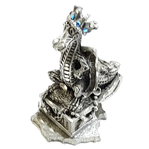 Mine, Mine, Mine Dragon Pewter Figure 1990 Rawcliffe Fantasy Collectibles - Picture 6 of 9